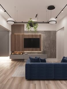 Фото № 4: Дизайн-проект двухкомнатной квартиры 60.78  м² Современный стиль для ЖК Московский