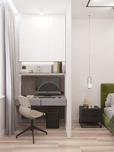 Фото № 5: Дизайн-проект двухкомнатной квартиры 60.78  м² Современный стиль для ЖК Московский