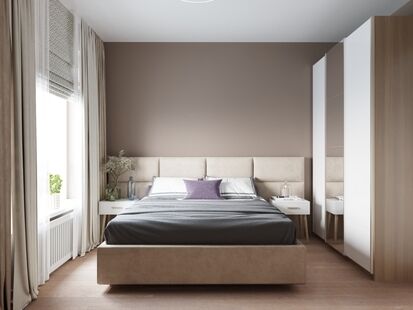 Фото № 6: Дизайн-проект трехкомнатной квартиры 56.34  м² Современный стиль для ЖК ПИК