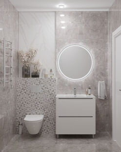 Фото № 4: Дизайн-проект двухкомнатной квартиры 49.45  м² Современный стиль для ЖК Бригантина