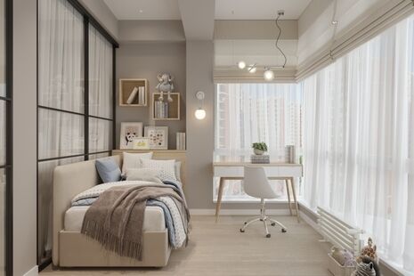 Фото № 1: Дизайн-проект двухкомнатной квартиры 49.33  м² Современный стиль для ЖК Аристократ