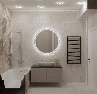 Фото № 4: Дизайн-проект двухкомнатной квартиры 49.33  м² Современный стиль для ЖК Аристократ