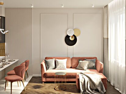 Фото № 5: Дизайн-проект трехкомнатной квартиры 71.63  м² стиль Модернизм для ЖК Балтийский