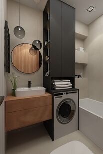 Фото № 4: Дизайн-проект двухкомнатной квартиры 46.94  м² стиль Модернизм для ЖК Расцветай в Люблино