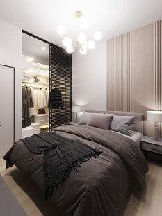 Фото № 1: Дизайн-проект двухкомнатной квартиры 41.78  м² стиль Модернизм для ЖК Скандинавия