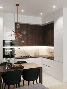 Фото № 2: Дизайн-проект двухкомнатной квартиры 41.78  м² стиль Модернизм для ЖК Скандинавия