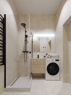 Фото № 5: Дизайн-проект двухкомнатной квартиры 41.78  м² стиль Модернизм для ЖК Скандинавия