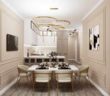 Фото № 4: Дизайн-проект трехкомнатной квартиры 68.2  м² стиль Модернизм для ЖК Сиреневый Парк