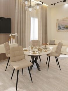 Фото № 4: Дизайн-проект однокомнатной квартиры 42.2  м² стиль Модернизм для ЖК Видный Город