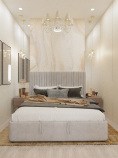 Фото № 3: Дизайн-проект однокомнатной квартиры 42.2  м² стиль Модернизм для ЖК Видный Город