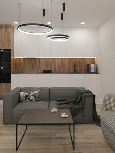 Фото № 5: Дизайн-проект трехкомнатной квартиры 60.2  м² стиль Модернизм для ЖК Balance