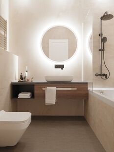 Фото № 3: Дизайн-проект трехкомнатной квартиры 60.2  м² стиль Модернизм для ЖК Balance