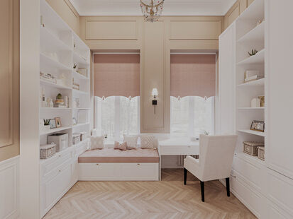 Фото № 3: Дизайн-проект трехкомнатной квартиры 74.2  м² Стиль Современная классика для ЖК Московский