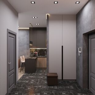 Фото № 5: Дизайн-проект двухкомнатной квартиры 39.73  м² стиль Модернизм для ЖК Holland Park