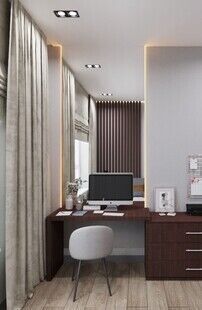 Фото № 2: Дизайн-проект двухкомнатной квартиры 39.73  м² стиль Модернизм для ЖК Holland Park