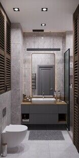 Фото № 3: Дизайн-проект двухкомнатной квартиры 39.73  м² стиль Модернизм для ЖК Holland Park