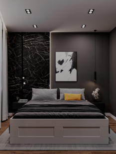 Фото № 5: Дизайн-проект трехкомнатной квартиры 63.5  м² Современный стиль для ЖК Парк Легенд