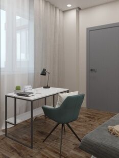 Фото № 5: Дизайн-проект однокомнатной квартиры 42.6  м² стиль Модернизм для ЖК Эко-град на Микояна