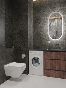 Фото № 6: Дизайн-проект двухкомнатной квартиры 46.05  м² Современный стиль для ЖК Золотые Ворота