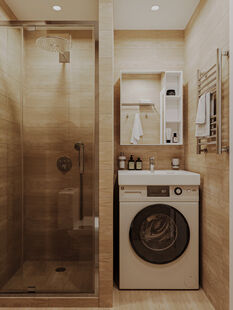 Фото № 2: Дизайн-проект квартиры-студии 34.9  м² Стиль Минимализм для ЖК Московский