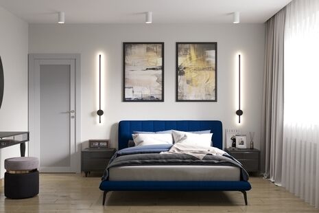 Фото № 1: Дизайн-проект трехкомнатной квартиры 75.63  м² Современный стиль для ЖК Орехово