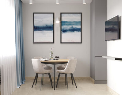 Фото № 3: Дизайн-проект трехкомнатной квартиры 75.63  м² Современный стиль для ЖК Орехово