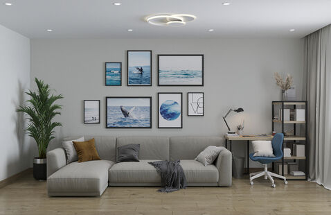 Фото № 4: Дизайн-проект трехкомнатной квартиры 75.63  м² Современный стиль для ЖК Орехово