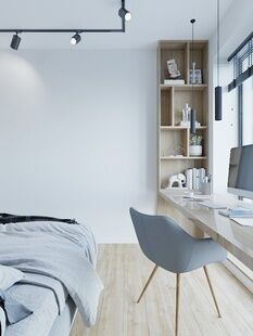 Фото № 3: Дизайн-проект двухкомнатной квартиры 39.16  м² Современный стиль для ЖК Дискавери Парк