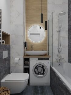 Фото № 6: Дизайн-проект двухкомнатной квартиры 39.16  м² Современный стиль для ЖК Дискавери Парк