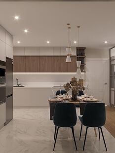 Фото № 6: Дизайн-проект четырехкомнатной квартиры 93.96  м² Современный стиль для ЖК Солнцево