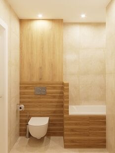 Фото № 3: Дизайн-проект четырехкомнатной квартиры 93.96  м² Современный стиль для ЖК Солнцево