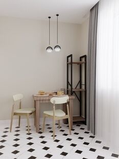 Фото № 2: Дизайн-проект двухкомнатной квартиры 56.26  м² Современный стиль для ЖК Московский