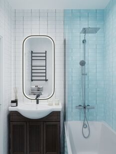 Фото № 3: Дизайн-проект двухкомнатной квартиры 56.26  м² Современный стиль для ЖК Московский