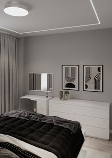 Фото № 2: Дизайн-проект двухкомнатной квартиры 40.19  м² Стиль Минимализм для ЖК Первый Квартал