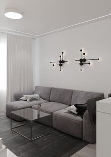 Фото № 5: Дизайн-проект двухкомнатной квартиры 40.19  м² Стиль Минимализм для ЖК Первый Квартал