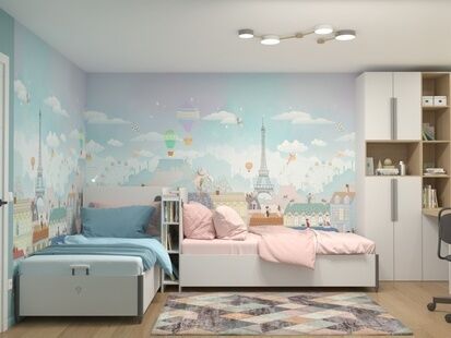 Фото № 5: Дизайн-проект трехкомнатной квартиры 71.3  м² Современный стиль для ЖК Минский Квартал