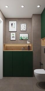 Фото № 4: Дизайн-проект трехкомнатной квартиры 71.3  м² Современный стиль для ЖК Минский Квартал