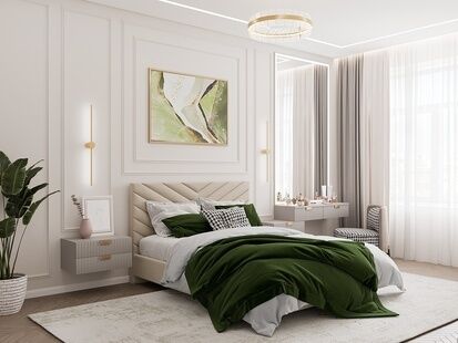 Фото № 1: Дизайн-проект четырехкомнатной квартиры 112.09  м² стиль Модернизм для ЖК Silver