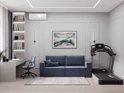 Фото № 2: Дизайн-проект четырехкомнатной квартиры 112.09  м² стиль Модернизм для ЖК Silver