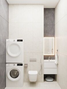 Фото № 5: Дизайн-проект четырехкомнатной квартиры 112.09  м² стиль Модернизм для ЖК Silver