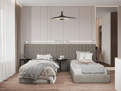 Фото № 1: Дизайн-проект трехкомнатной квартиры 70.52  м² стиль Модернизм для ЖК Филатов Луг