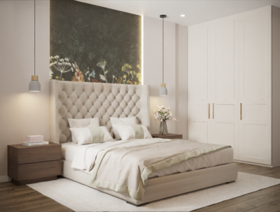 Фото № 2: Дизайн-проект двухкомнатной квартиры 64.75  м² Современный стиль для ЖК Дом на Набережной