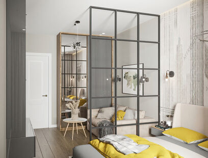 Фото № 1: Дизайн-проект трехкомнатной квартиры 66.28  м² Современный стиль для ЖК Московский