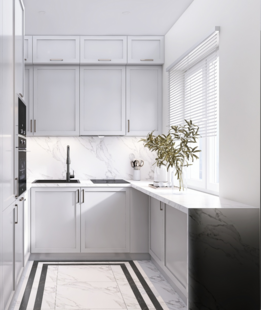 Фото № 2: Дизайн-проект трехкомнатной квартиры 92.6  м² Современный стиль для ЖК в г. Зеленоград