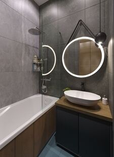 Фото № 5: Дизайн-проект двухкомнатной квартиры 42.0  м² Стиль Лофт для ЖК Видный Город