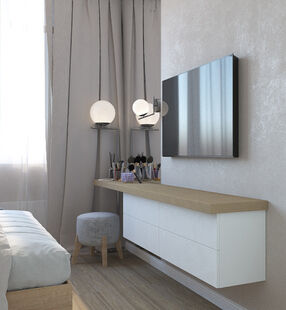 Фото № 4: Дизайн-проект двухкомнатной квартиры 67.19  м² Стиль Минимализм для ЖК А101