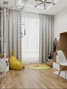 Фото № 5: Дизайн-проект четырехкомнатной квартиры 94.9  м² Современный стиль для ЖК Западный Порт