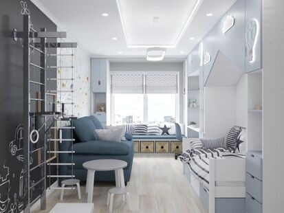 Фото № 5: Дизайн-проект трехкомнатной квартиры 86.9  м² стиль Модернизм для ЖК Мещерский Лес