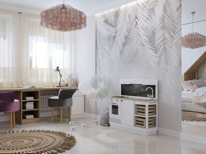 Фото № 6: Дизайн-проект трехкомнатной квартиры 65.16  м² стиль Модернизм для ЖК Царицыно