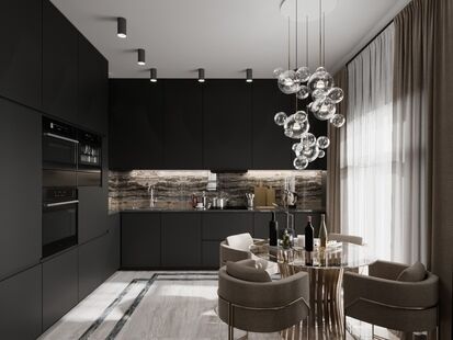 Фото № 5: Дизайн-проект четырехкомнатной квартиры 79.38  м² стиль Модернизм для ЖК Скандинавия